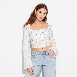 Floral White Women's Top
